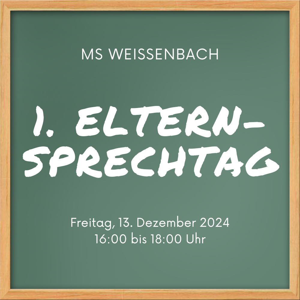 Einladung zum 1. Elternsprechtag 2024/25