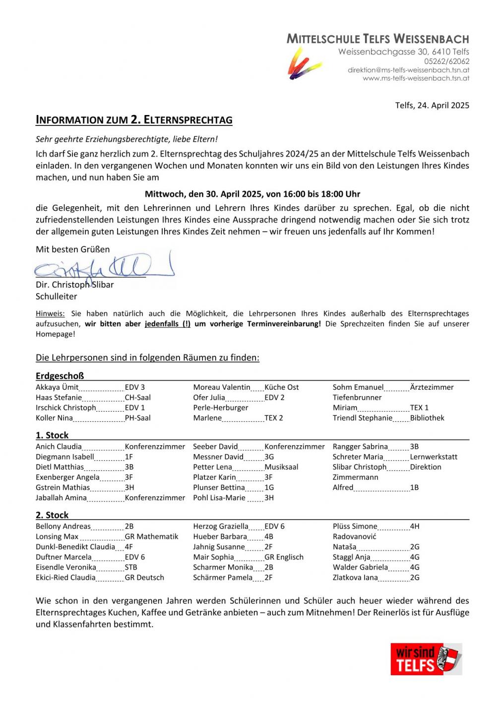 2. Elternsprechtag 25